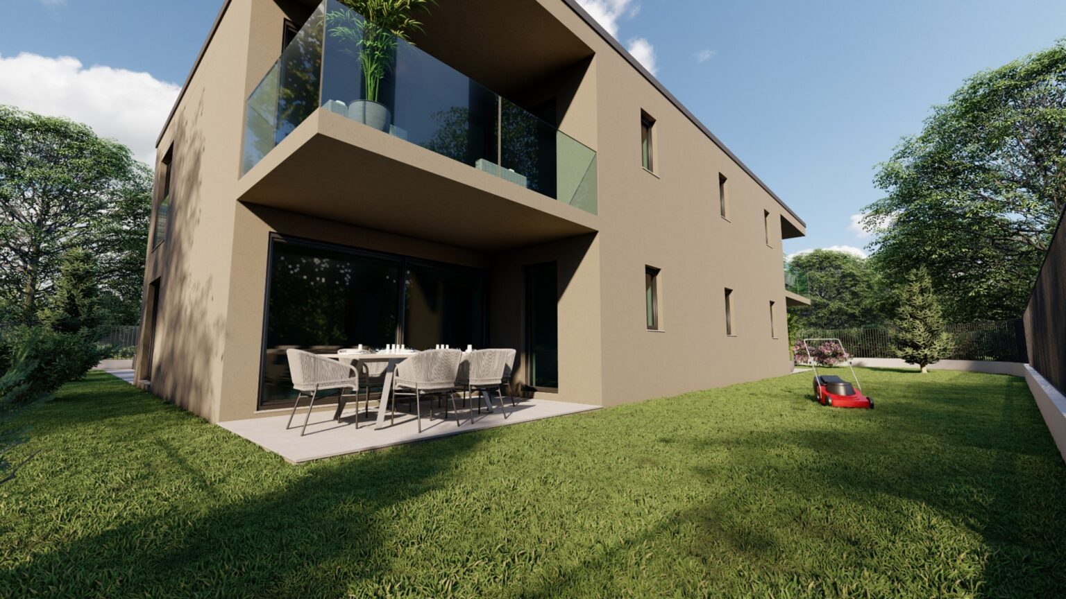 Nuovo elegante appartamento con grande giardino