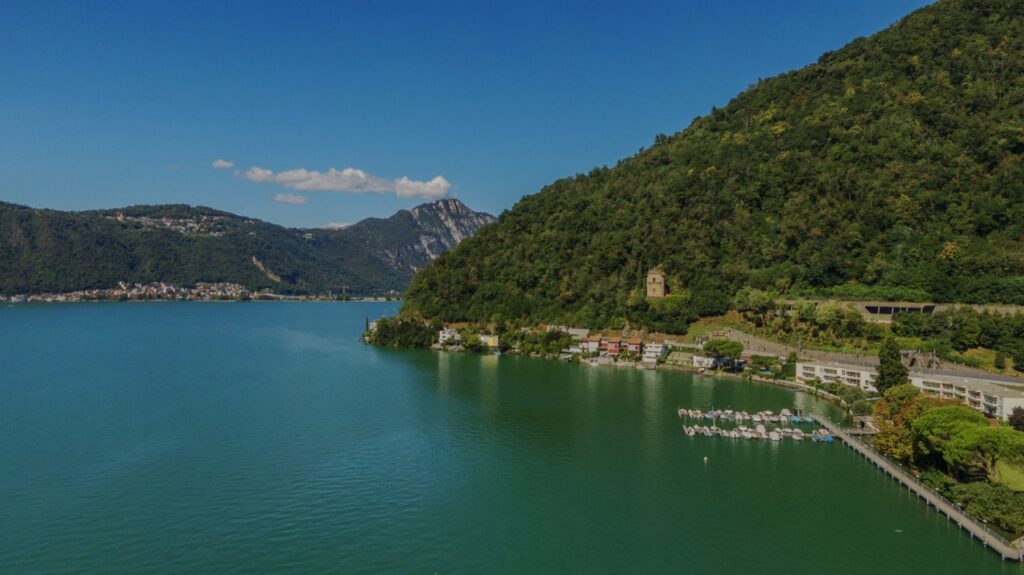 Lago di Lugano visto dall’alto